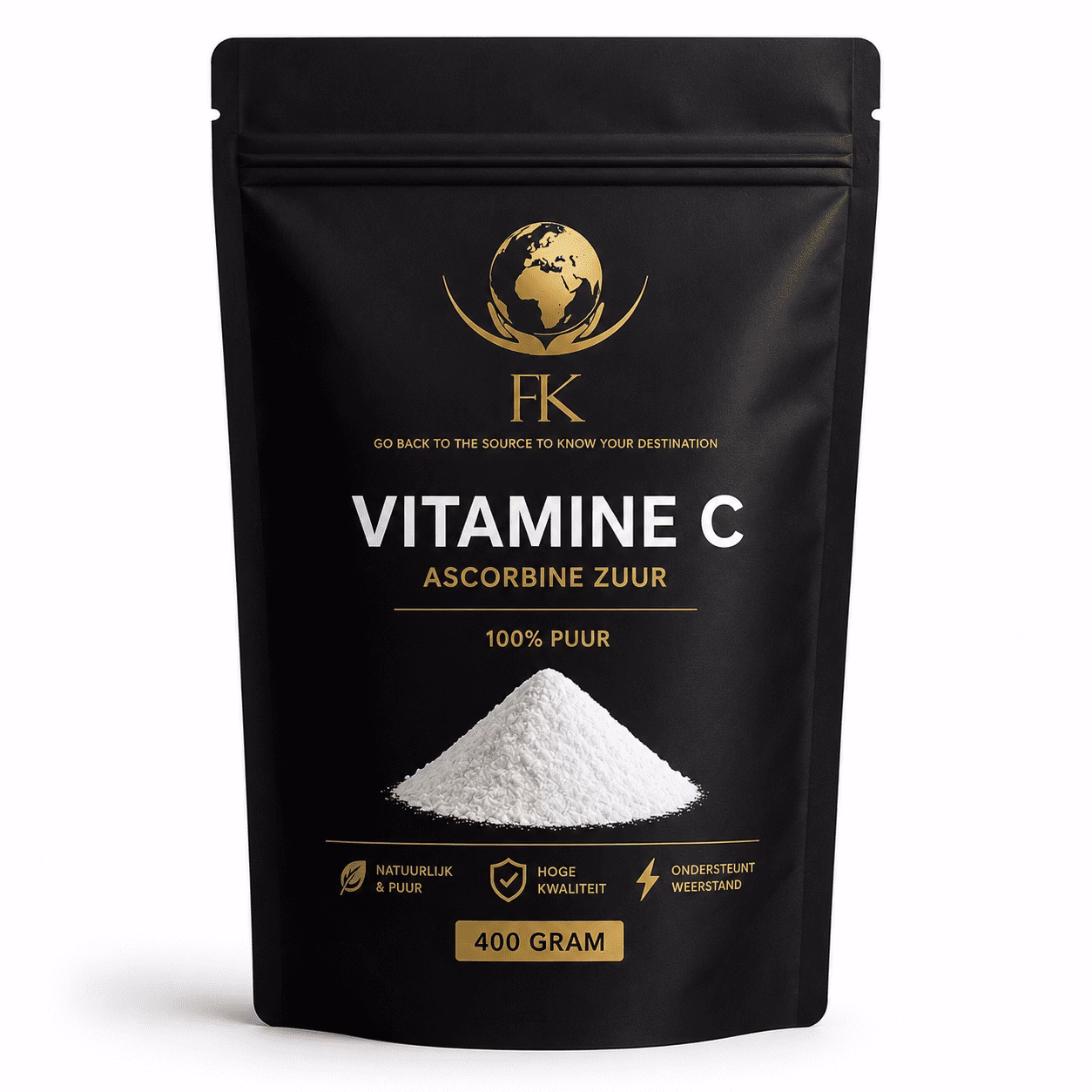 Vitamine C Ascorbinezuur Poeder 100% Puur (400 g)
