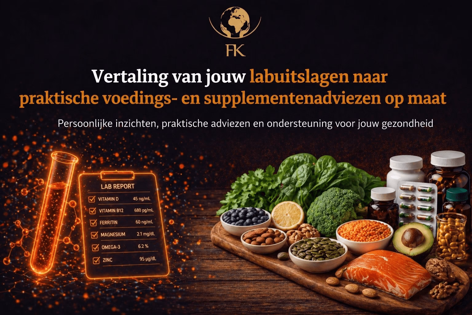 Bestel jouw persoonlijke analyse van labuitslagen met bijpassend voedings- en supplementenplan