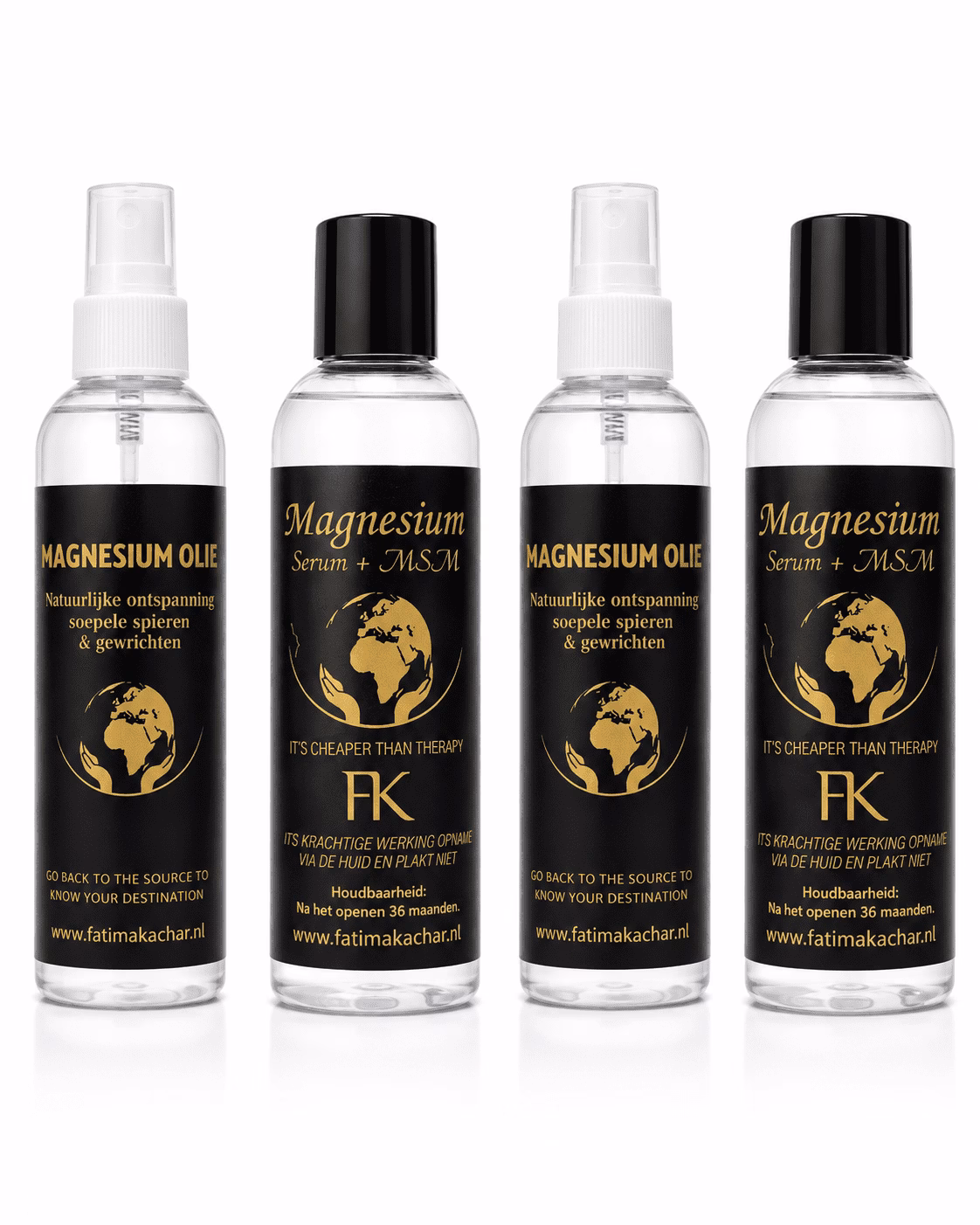 Magnesium Set 4x 200 ml (Olie + MSM Serum)