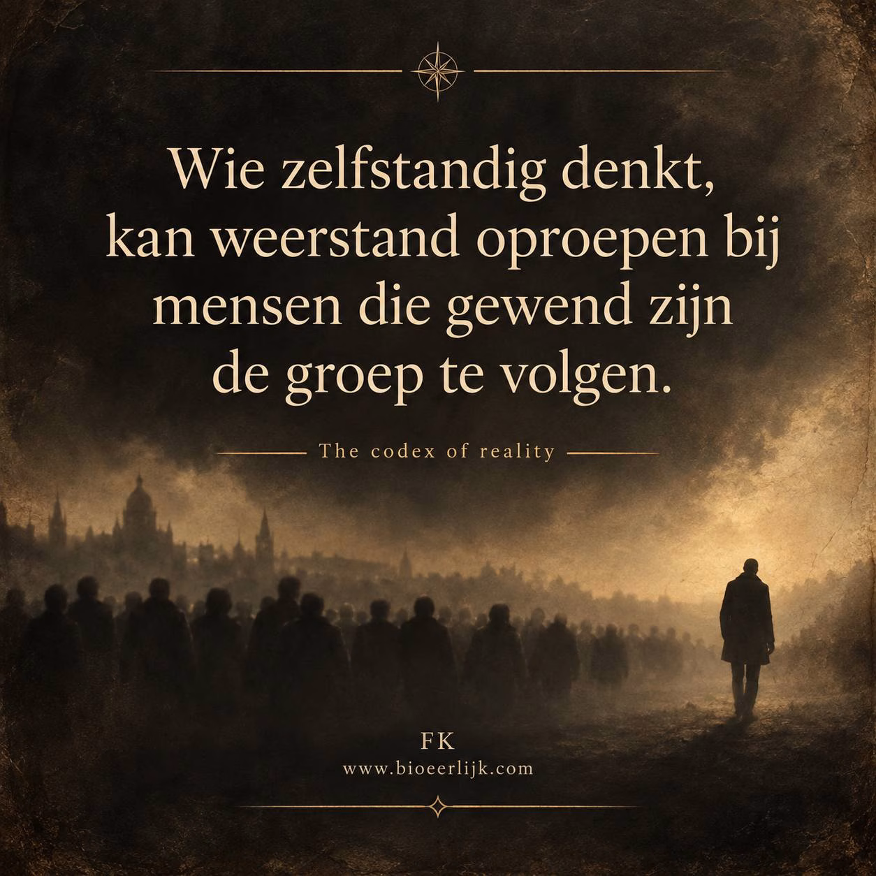 Wanneer je zelfstandig denkt.